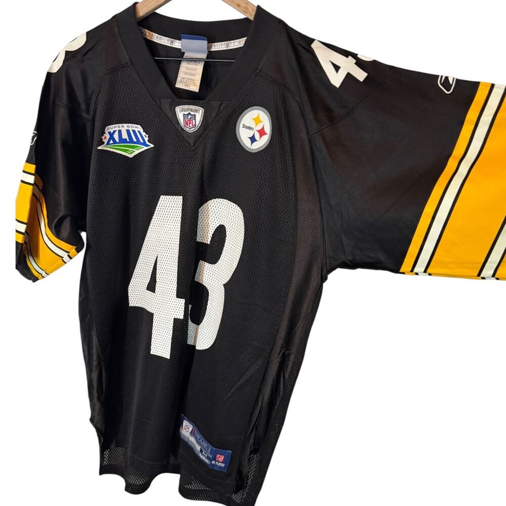 Reebok Troy Polamalu #43 Pittsburgh Steelers Super Bowl XLIII Jersey Men’s M